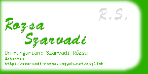 rozsa szarvadi business card